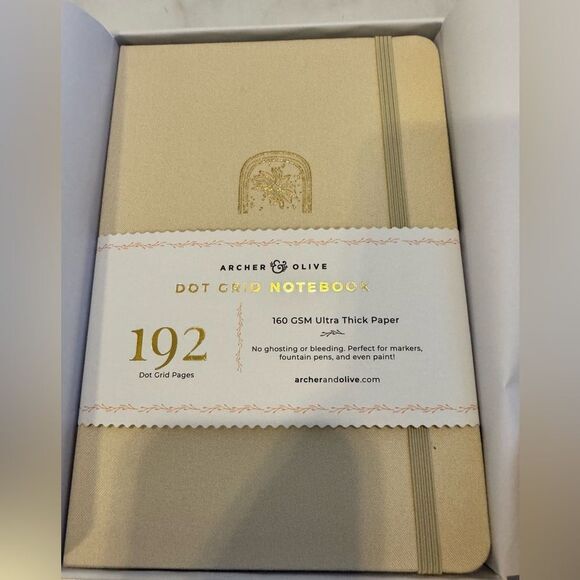Archer and olive 
Cream Dot Grid Notebook#21 - Picture 1 of 3